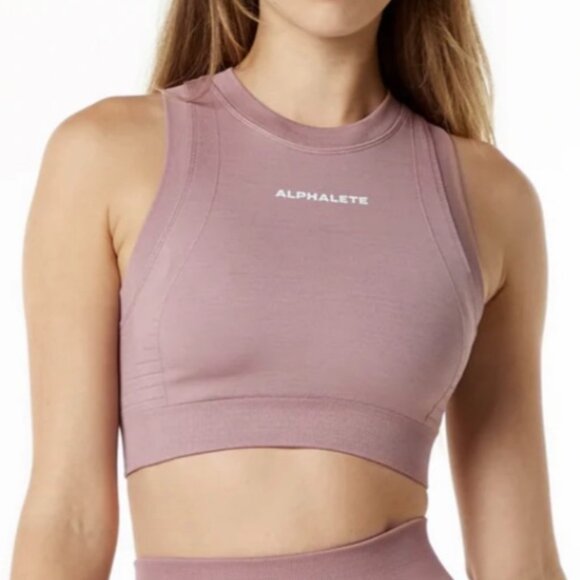 Alphalete Ozone Crop Bra Top Mauve Size XS - Picture 1 of 8